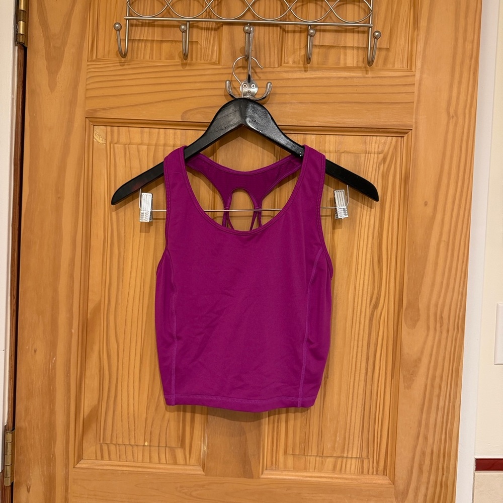 Old Navy Purple Racerback Cropped Tank
